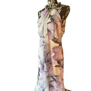 NWT Calvin Klein STUNNING Floor Length Floral Dress Size 8